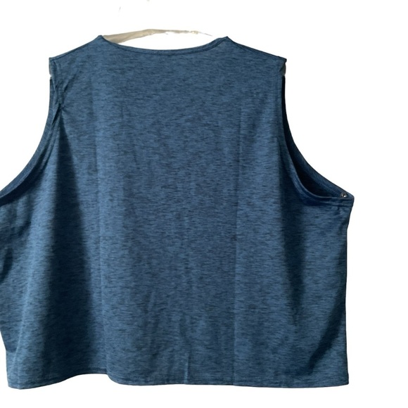 Real Essentials Racerback Activewear Tank Tops Blue Gray Navy Lightweight SZ 2XL - Picture 7 of 10